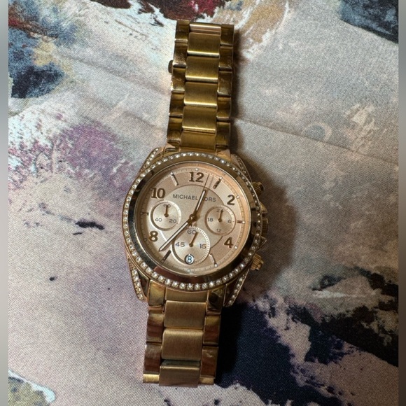 MICHAEL KORS MK5263 Blair All Rose-Gold 39mm Chronograph Watch w/ new battery! - Picture 3 of 11
